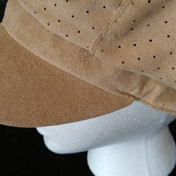 Gatsby Newsboy Style Floral Lined Hat Tan Brown OS - Picture 5 of 10